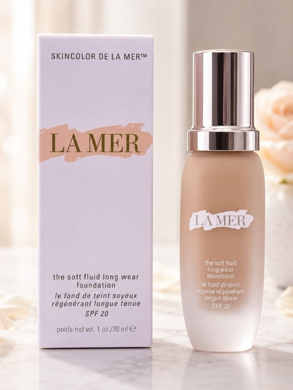 La Mer The Soft Fluid Long Wear Foundation Shade IVORY 01 (30 ML)
